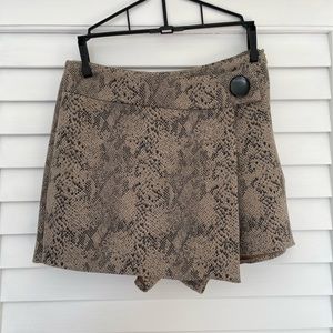 Zara Snakeskin Animal Print Skirt